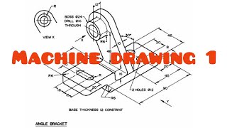 Orthographic projection - Machine drawing in | Technical drawing | Engineering drawing