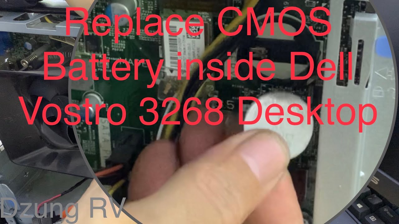 How to replace CMOS Battery on Dell Vostro 3268 Desktop Computer? YouTube