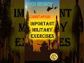 Important Military Exercises| Current Affairs 2026| #currentaffairs #shorts #gk #trending #viral