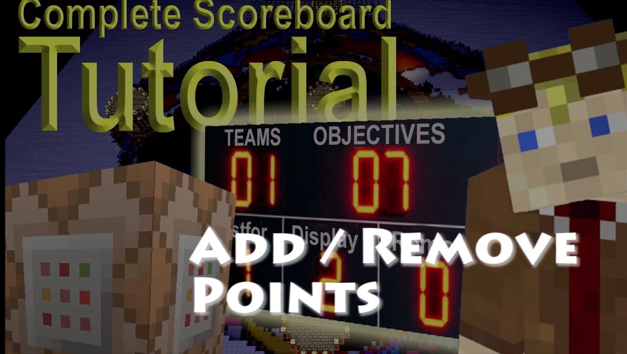How To Add And Remove Points From The Minecraft Scoreboard Feature Youtube