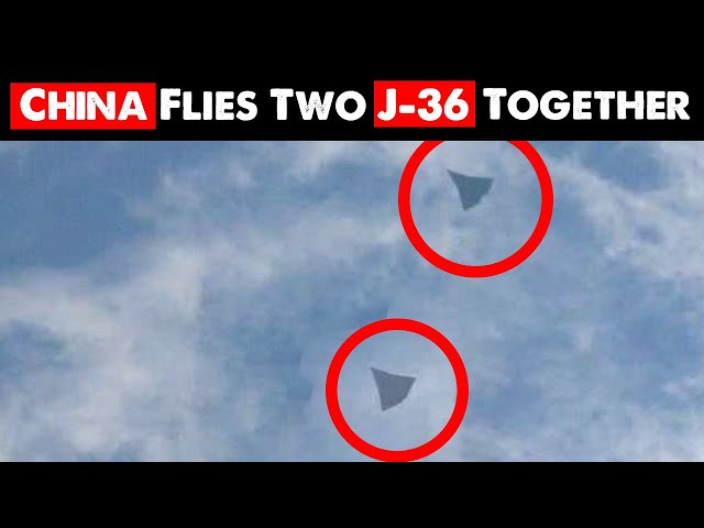 China Flies Two Ultra-Long Range Sixth Generation Fighters J-36 in Formation For the First Time - YouTube