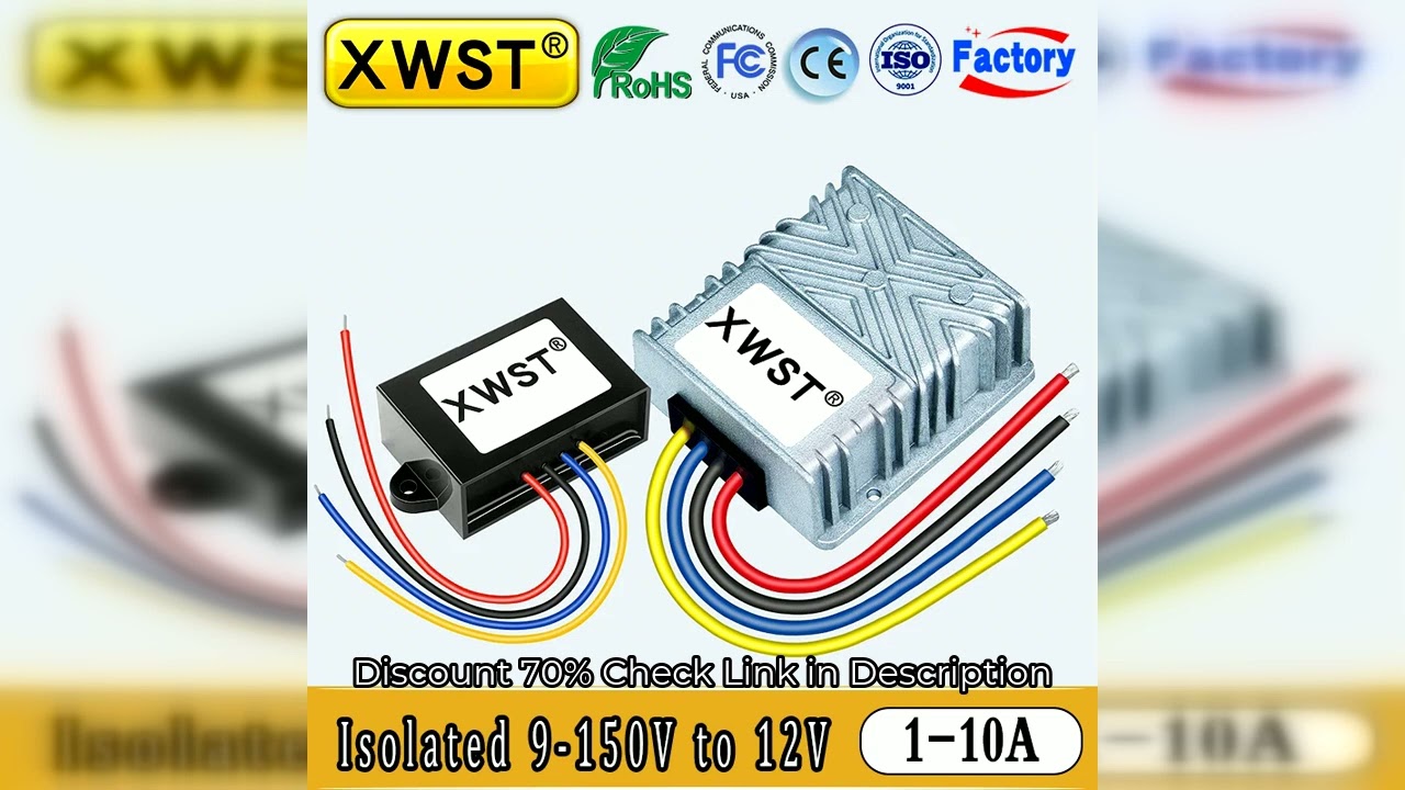 Isolated DC DC Converter 9-150V to 12V 1-10A Voltage Regulator Transformer Module 12V24V36V84V96V120