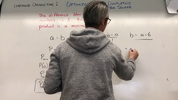 Mr. Nelson - Quadratics Max/Min Optimization Problems part 1 of 3