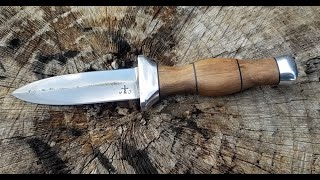 Forging an old file into a boot knife.