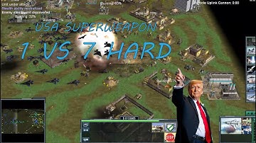C&C Generals - Zero Hour: 1 vs. 7 - USA superweapon vs. 7 Hard Random