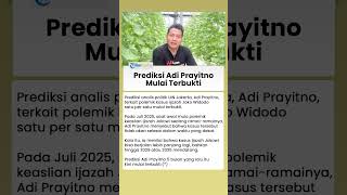 Prediksi Adi Prayitno: Kasus Ijazah Jokowi Awet Hingga 2035!