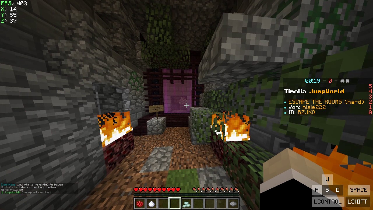 Timolia Tagessieger: 10.06.17 - "ESCAPE THE ROOMS (hard)" - 38.55