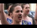 Femen Activists Rally Against French Far Right In Paris 