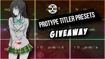 ProType Titler Presets - Sony/Magix Vegas || GIVEAWAY