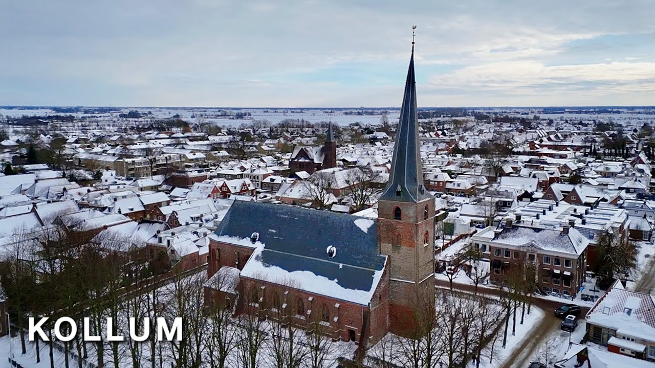 🇳🇱 Kollum in de Sneeuw 2026 | Friesland by Drone | Holland Travel