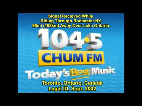CHUM-FM 104.5 Legal ID, Toronto, Ontario, Canada Sept. 2002