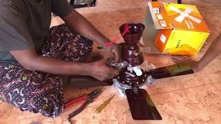 Usha Swift 600MM Ceiling Fan Without Regulator Unboxing| How to Install a small Sit out ceiling Fan