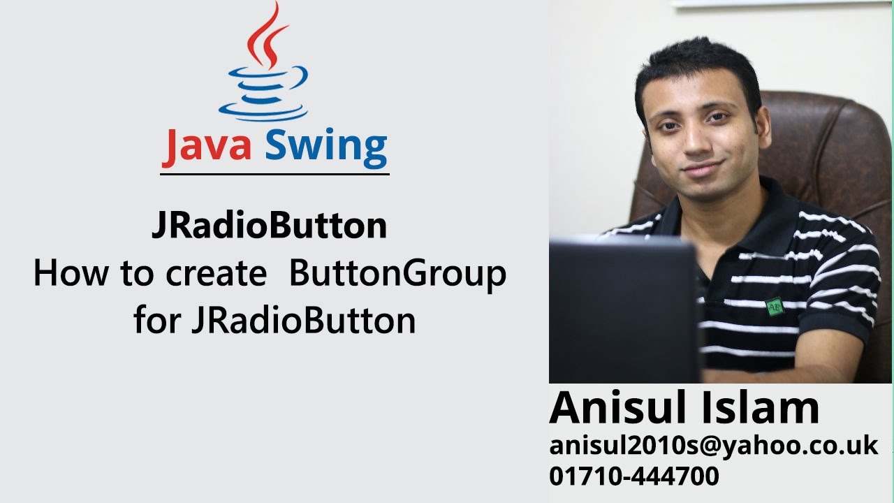 Java Swing Bangla Tutorial 55 : How to create ButtonGroup for ...