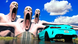 Cars vs Shy Guy 😱 (SCP-096) COMPILATION #1 - BeamNG.Drive screenshot 1