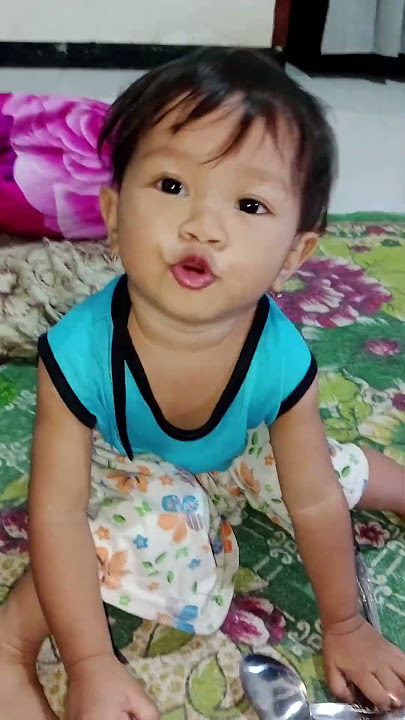 sendok pun jadi mainan #anaklucu #anakaktif