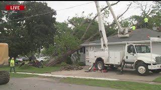 Prairie City cleaning up after morning storm causes major wind damage