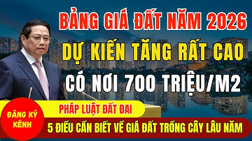 Bảng Giá Đất Năm 2026: Dự Kiến Tăng Rất Cao, Có Nơi 700 Triệu Đồng Một m2