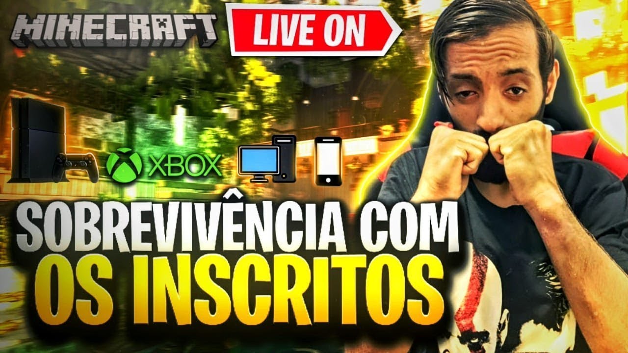 MINECRAFT BEDROCK EDITION - SOBREVIVENCIA COM OS INSCRITOS ...