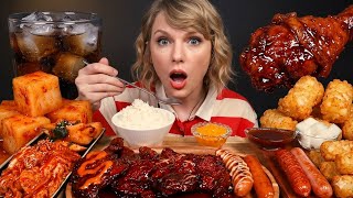 I Asked AI to Generate Taylor Swift Doing a Giant Mukbang! 😱🍜#ai #mukbang #taylorswift