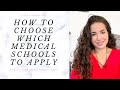 HOW TO CHOOSE WHICH MEDICAL SCHOOLS TO APPLY | Apply smartly, choosing between medical schools