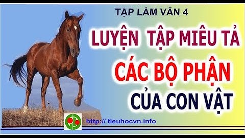 Tập làm văn 4 Tuần 31  trang 128 Luyện tập miêu tả các bộ phận của con vật