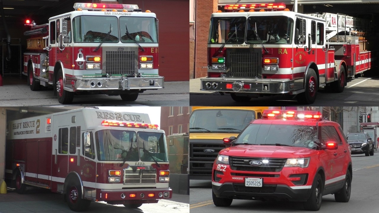 San Francisco Fire Department Responding (Compilation)