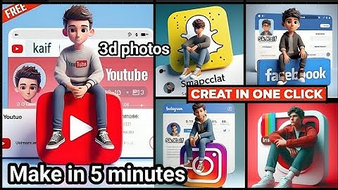 How to Creat 3d Ai Social media image boy with your name #ai #bing