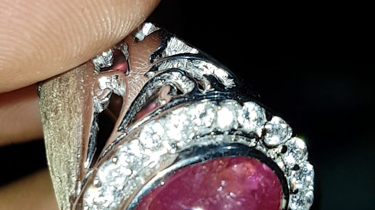 Natural Ceylon Ruby  7 05ct iket perak bersertifikat