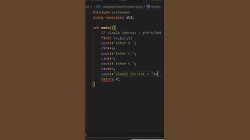 Calculate Simple Interest using C++