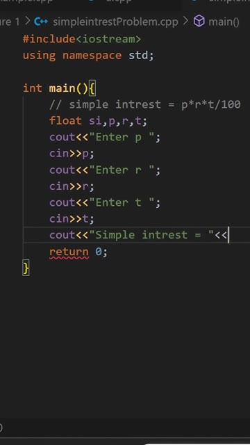 Calculate Simple Interest using C++ - YouTube