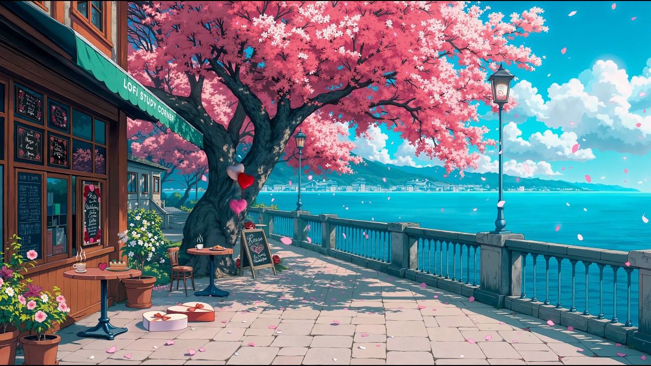 Spring Valentine by the Sea 🌸 Relaxing Lofi for A Fresh Start 🌊 Lofi Hip Hop to Study/Chill