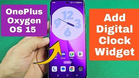 How to add clock widget on home screen OnePlus phone Oxygen OS 15