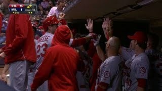 STL@MIL: Freese's two-run single pads Cardinals' lead