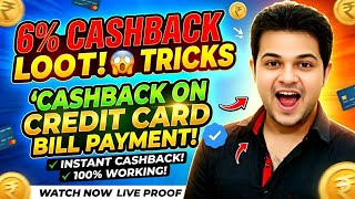 6% cashaback on Credit card bill payment. Credit card bill payment offer, #creditcard
