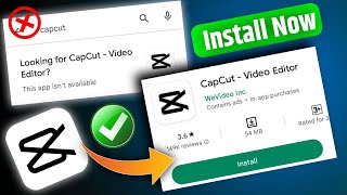 😥Capcut this app isn't available | Capcut play store pe download nahi ho raha hai | Capcut Problem |