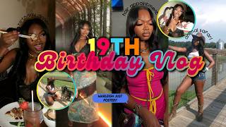 my 19th birthday vlog | hair, nails, glam, safari & birthday dinner 🦒🎀