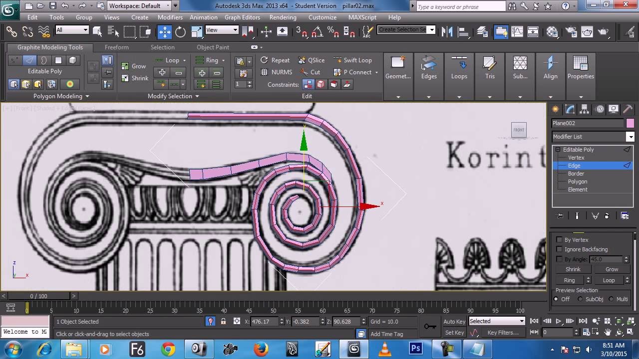 3ds Max tutorial Modeling Classic Column | 3ds max pillar modelling ...