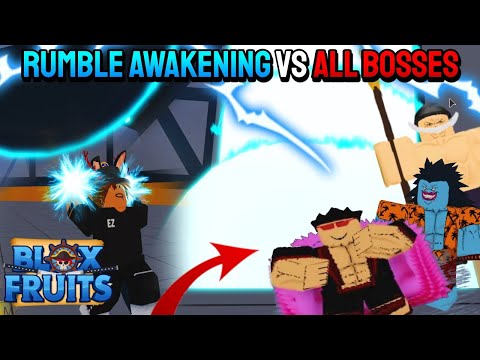 1v1) RUMBLE VS EVERY BOSS in Blox Fruits - BiliBili