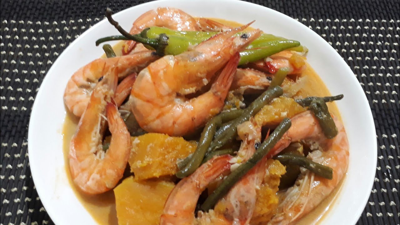 Ginataang Sitaw At Kalabasa With Hipon