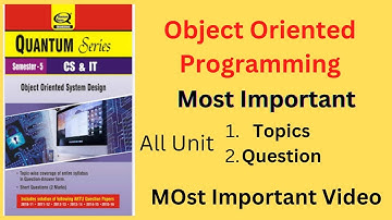 Object Oriented System Design (OOSD) Important Questions for Exams || Important Topics for AKTU |