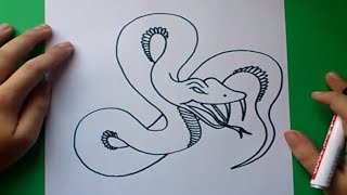 How to draw a snake step by step 6 | How to draw a snake 6