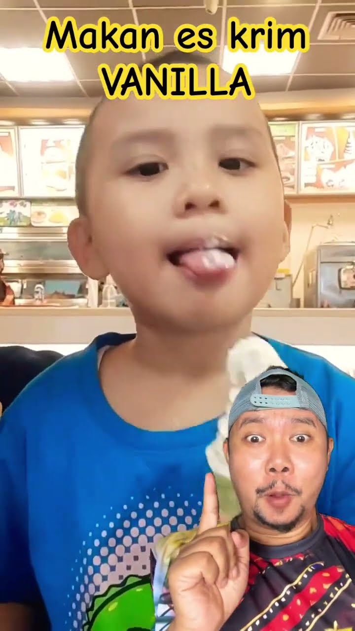 MAKAN ES KRIM VANILLA BARENG MAMA!!!??? #eskrim #escream #icecream #makan #lucu