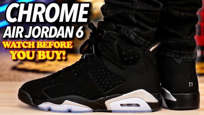 Air Jordan 6 Black Metallic Silver aka Chrome 