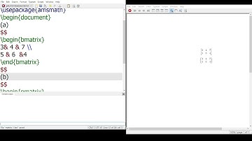 How to create matrices in latex or Tex file