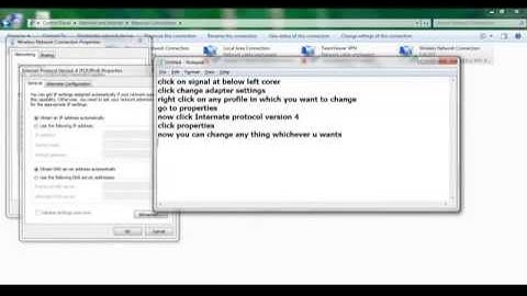 Edit IP address, subnet mask, default gateway, preferred and alternate DNS server