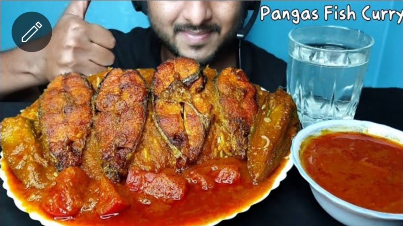 Spicy Pangas Fish / Pangasius Fish Curry Eating With Rice | # ...