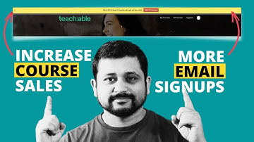 Add Top Bar To Online Course Landing Page to Capture Emails and Increase Sales