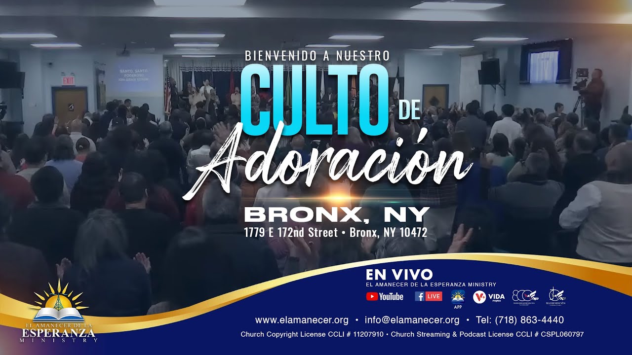 Culto de Adoración en vivo - Jueves 5 de Marzo, 2026 • Bronx, NY