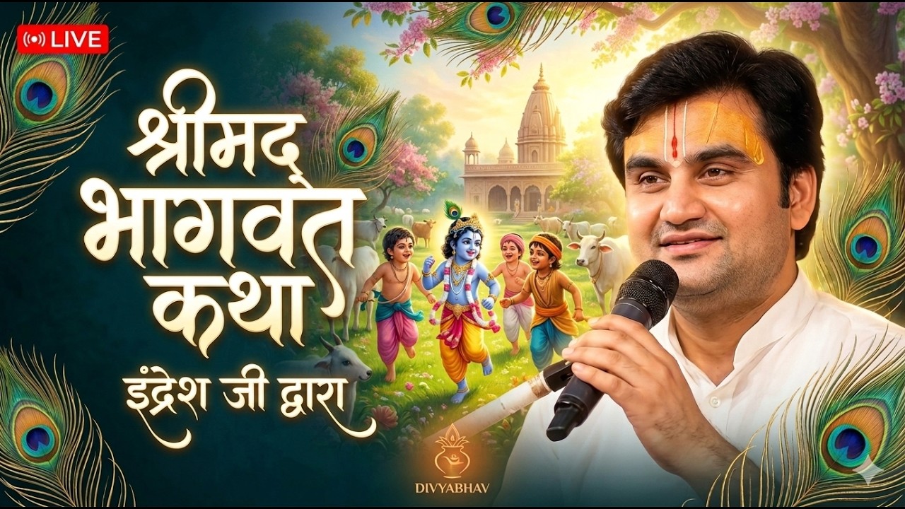 LIVE 🔴 Srimad Bhagwat Katha | Indresh Ji Maharaj | Radha Krishna Katha Today