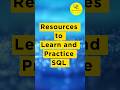 Best resources to learn and practice SQL for free | SQL tutorial tips| #resources #websites #sql